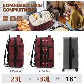 luxuskollektion Rucksack Handgepäck Flugzeug 15,6 Zoll Rotwein