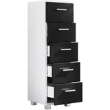 VCM Zalo M Midischrank 30 x 90 x 30 cm Schwarz