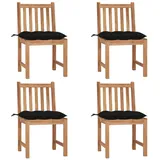 vidaXL Gartenstuhl 25 x 48 x 90 cm braun 4 St.