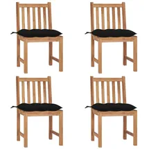 vidaXL Gartenstuhl 25 x 48 x 90 cm braun 4 St.