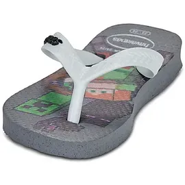 havaianas Kids Minecraft Jungen FlipFlop Steel Grey/White 33 EU