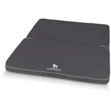 Knuffelwuff Hundematte Tacoma Orthopädisch Faltbar Velours 120 x 100cm Anthrazit