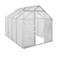 Zelsius Aluminium Gewächshaus für den Garten | 250 x 190 cm | 4 mm Platten | Vielseitig nutzbar als Treibhaus, Tomatenhaus, Frühbeet und Pflanzenhaus