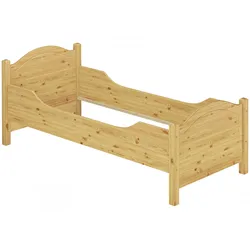 Erst-Holz Seniorenbett extra hoch 100x220 Überlänge Massivholz Holzbett Einzelbett Gästebett 60.40-10-220 oR