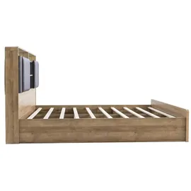 MCW Doppelbett P43 180 x 200 cm Eiche MDF dunkelgrau
