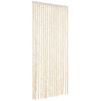 VidaXL Fliegenvorhang Beige und Weiß 56x200 cm Chenille