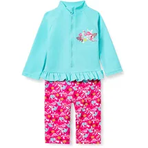 Playshoes UV-Schutz Einteiler Unisex Kinder Badeanzug Schwimmanzug Badebekleidung, Flamingo Langarm, 98/104 - 98-104
