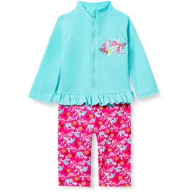 Playshoes UV-Schutz Einteiler Unisex Kinder Badeanzug Schwimmanzug Badebekleidung, Flamingo Langarm, 98/104 - 98-104