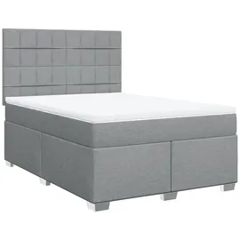 vidaXL Boxspringbett 140 x 200 cm Hellgrau