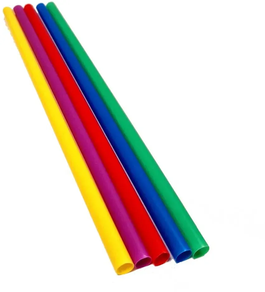 500 Stück Mehrweg-Trinkhalme 8 x 240 mm bunt