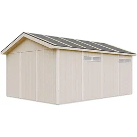 TIMBELA Garage Premium M991B 378 cm x 530 cm x 269 cm Natur