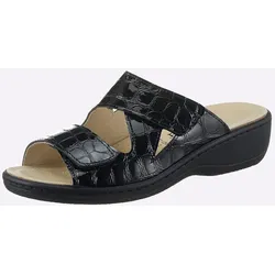 Pantolette BELVIDA, Damen, Gr. 40, schwarz, Lackleder, Rindsleder, Schuhe