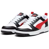 Puma Rebound V6 Lo Jr Sneaker, Puma White For All Time Red Puma Black, 38