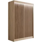 altdecor Schiebetürenschrank VILANv2 120 x 215 x 61 cm Sonoma Eiche/Wotan