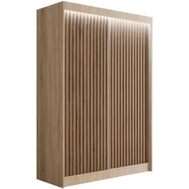 altdecor Schiebetürenschrank VILANv2 120 x 215 x 61 cm Sonoma Eiche/Wotan