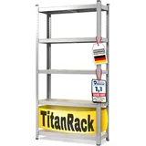 KARAT Schwerlastregale für Garage, Keller, Werkstatt - Steckregal - Weitspannregal - Lagerregal - Kellerregal - Eckregal - Reifenregal - Gitterregal (Verzinkt, 30 x 70 x 150 cm)