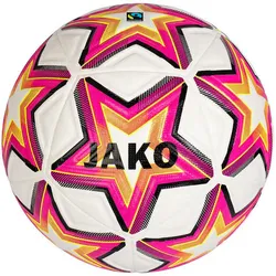 JAKO World Fußball Trainingsball 651 - weiß/pink/schwarz 5