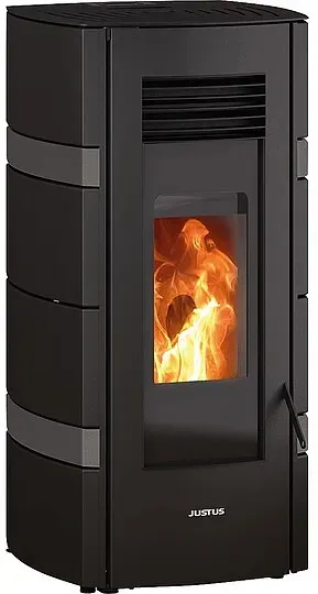 Pelletofen Justus Sia conStone, Anthrazit / Stahl schwarz, 8 kW - 7949 12