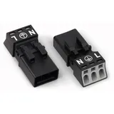 WAGO 890-213 Netz-Steckverbinder WINSTA MINI Stecker, gerade Gesamtpolzahl: 2 + PE 16A Schwarz 1St.