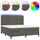 vidaXL Boxspringbett 180 x 200 cm Dunkelgrau