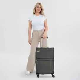 d & n d&n Travel Line 6704 4-Rollen-Trolley 65 cm - grau - Grau