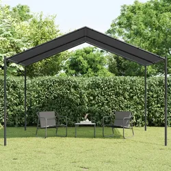 Gartenpavillon Anthrazit 4x3 m Stahl und Stoff