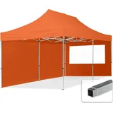 TOOLPORT Faltpavillon Economy 3 x 6 m inkl. 2 Seitenteile orange 59028