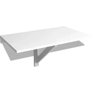 Festnight Wandklapptisch Wandtisch Klapptisch Wandmontierter Tisch Holztisch 100 x 60 cm Max. Tragfähigkeit 120 kg Weiß