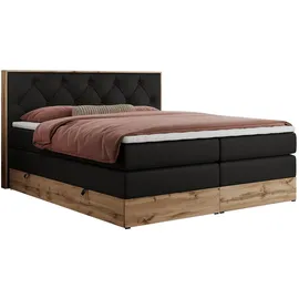 MKS Boxspringbett 160 x 200 cm H4 Schwarz