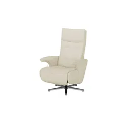 meinSofa Drehsessel aus Leder Franzi , creme , Maße (cm): B: 73 H: 115 T: 83