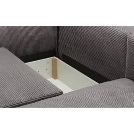 ed exciting design Ecksofa beidseitig montierbar Angelina klein ¦ braun ¦ Maße (cm): B: 255 H: 92 T: 185.0