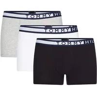 Tommy Hilfiger Herren Boxershorts Trunks Unterwäsche, Blau (Pvh Black/Pvh White/Grey Heather), S