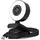 Avizar Webcam Ring Light USB 1080p Full HD Light Ring, mit Mikrofon - Schwarz - Schwarz