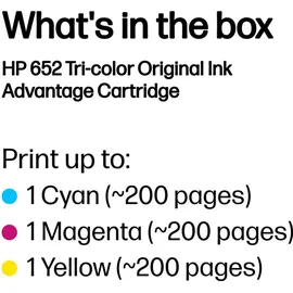 HP 652 CMY
