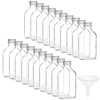 Mini Glasflaschen zum Befüllen 100ml mit Deckel & Trichter (20 Stk) – Glas Flaschen Schnapsflaschen Likörflaschen mit Schraubverschluss für Hochzeit, Party, Schnaps, Spirituosen, Likör