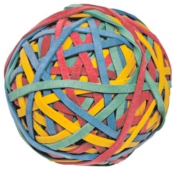 GOWI Office Gummibänder-Ball rot