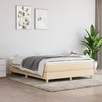 "Rabatt" Boxspringbett mit Matratze - 2 Personen - Strapazierfähiger Stoff - Creme 140x200 cm Stoff - Klassische Betten CC7176 - Creme