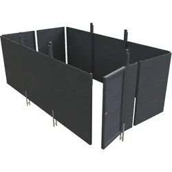 Skan Holz Abstellraum C6 für Carports - Profilschalung schiefergrau