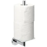 bremermann Toilettenpapier-Ersatzrollenhalter Lucente zum Bohren, für 2 Rollen, aus Glas und Edelstahl verchromt