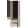 Germania Vitrine Cantoria 64 x 206 x 40 cm Schwarz/Grau