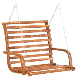 vidaXL Schaukelbank Bugholz Massiv mit Teak-Finish 126x63x92 cm