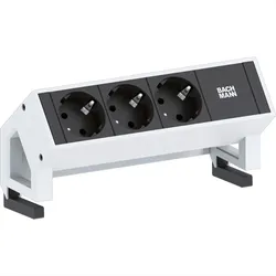 BACHMANN DESK2 3x Schutzkontakt GST18 Inox