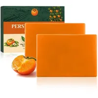Kaori Persimmon Soap, Persimmon Kernseife Natur, Kaki Seife für Tiefenreinigung und Entfernung Körpergeruch, Porenverkleinerung und Tiefenreinigung, Feste Seifen für Gesicht und Körper, 100g (2PC)