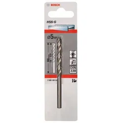 Metallbohrer HSS-G, DIN 338, 5 x 52 x 86 mm, 1er-Pack