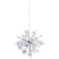 NÄVE Pendelleuchte "Explosion", bunt (irisierend), Ø 65,00cm H: 65,00cm, Lampen, irisierende, transparente Glaskugeln, für 10 x G9 Sockel, Ø 65 cm, Designerlampe