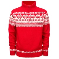 Brandit Textil Brandit Troyer Norweger Pullover, weiss-rot, Größe 4XL