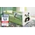 raumhirsch furniture Kinderbett Panda 80 x 180 cm Holzwerkstoff grün
