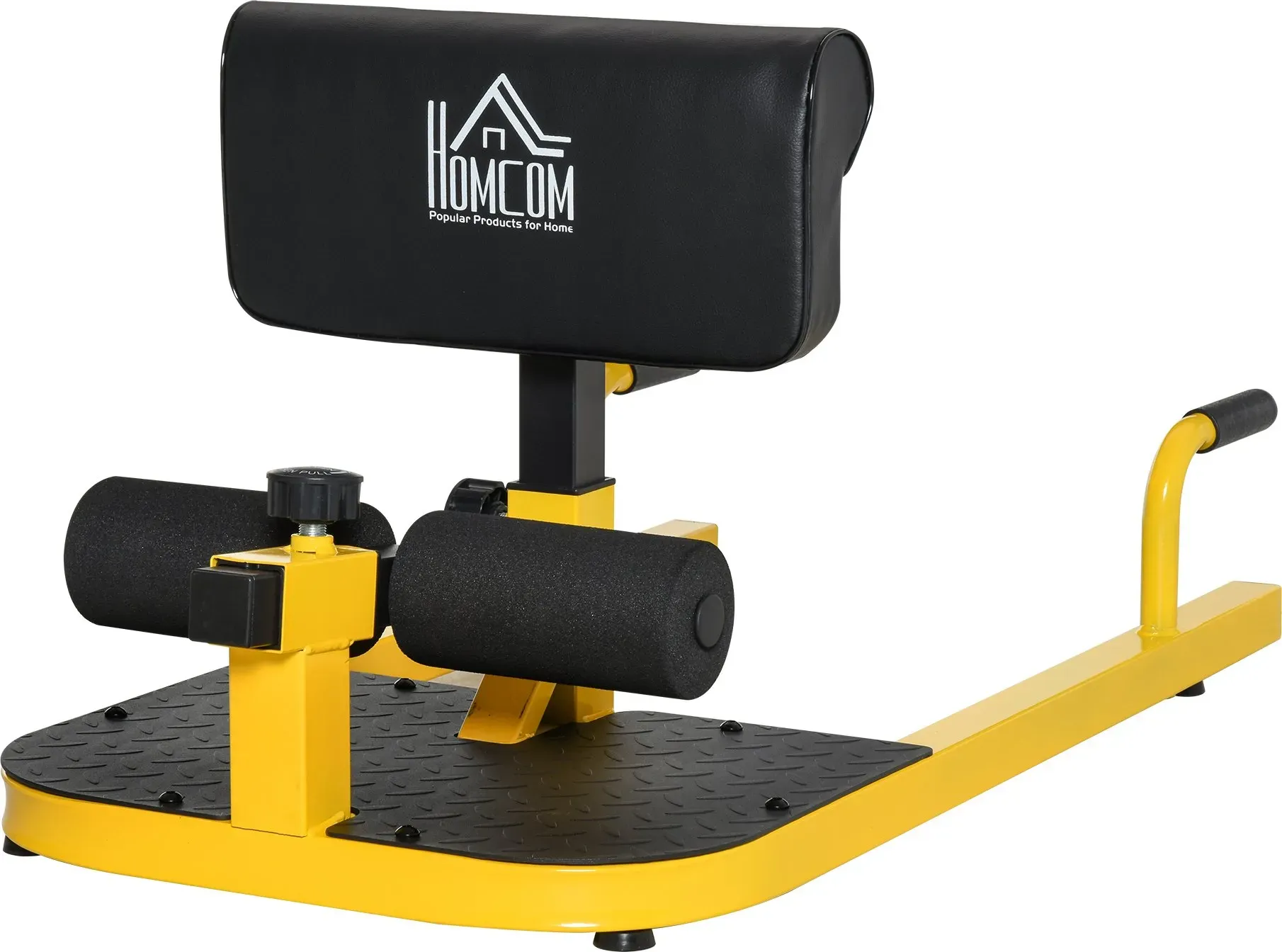 HOMCOM Sissy Squat Kniebeugentrainer 3 in 1 Beintrainer Bauch-Gesäß-Trainer verstellbar bis 120 kg 50 x 97 x 44,5–56,5 cm für effektives Workout   Aosom.de