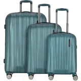 polestream Moonrock Koffer-Set 3-tlg. polycarbonat/deepsea green brushed