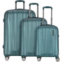 polestream Moonrock Koffer-Set 3-tlg. polycarbonat/deepsea green brushed
